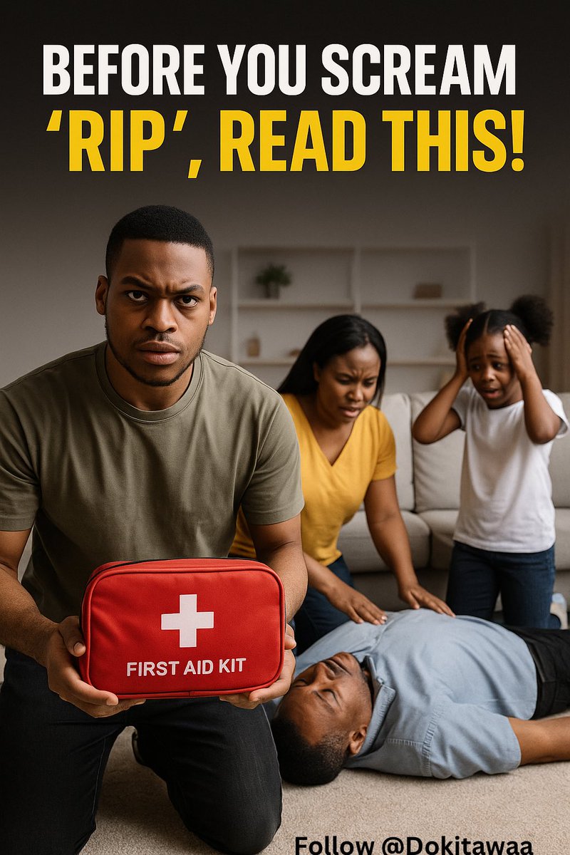 Before you scream ‘RIP’, read this!
These are life-saving first aid hacks every Nigerian home needs.

From seizures to stroke, ulcer pain to poison — this thread can help you save a life BEFORE hospital.
TAG someone you love!