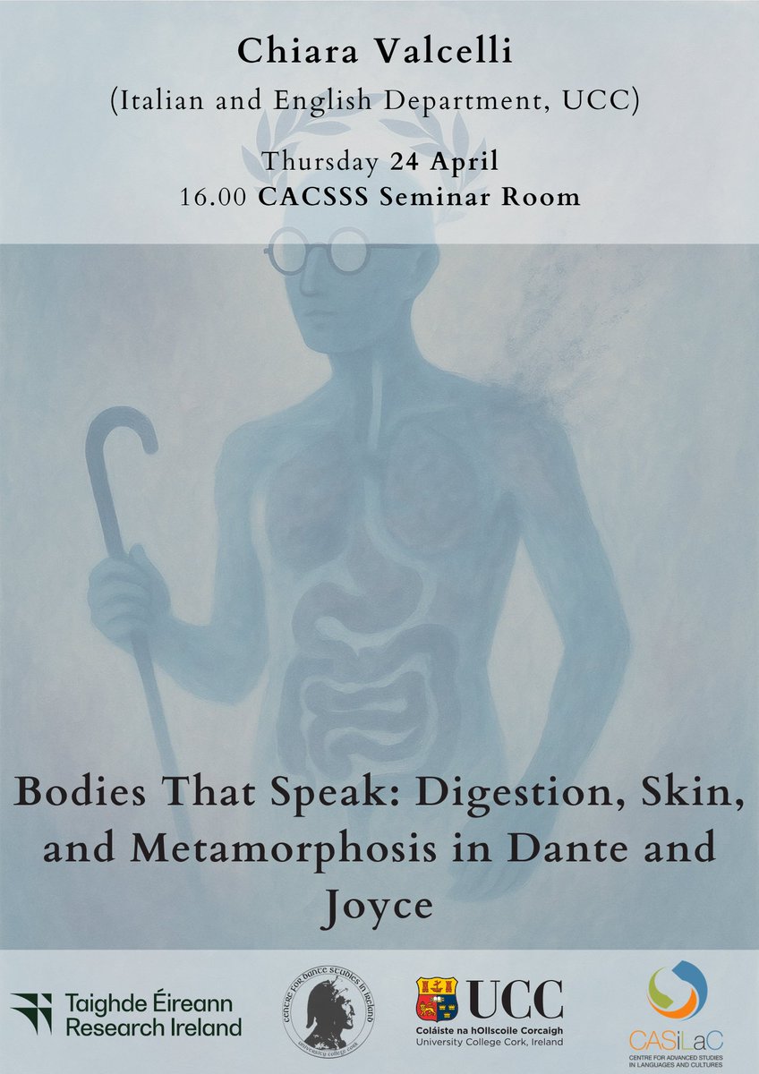 Very happy to talk about the body in Dante and Joyce on Thursday at <a href="/UCC/">UCC Ireland</a> <a href="/EnglishUCC/">English UCC</a> <a href="/danteinireland/">DanteInIreland</a> <a href="/CASiLaC_UCC/">CASiLaC_UCC</a>