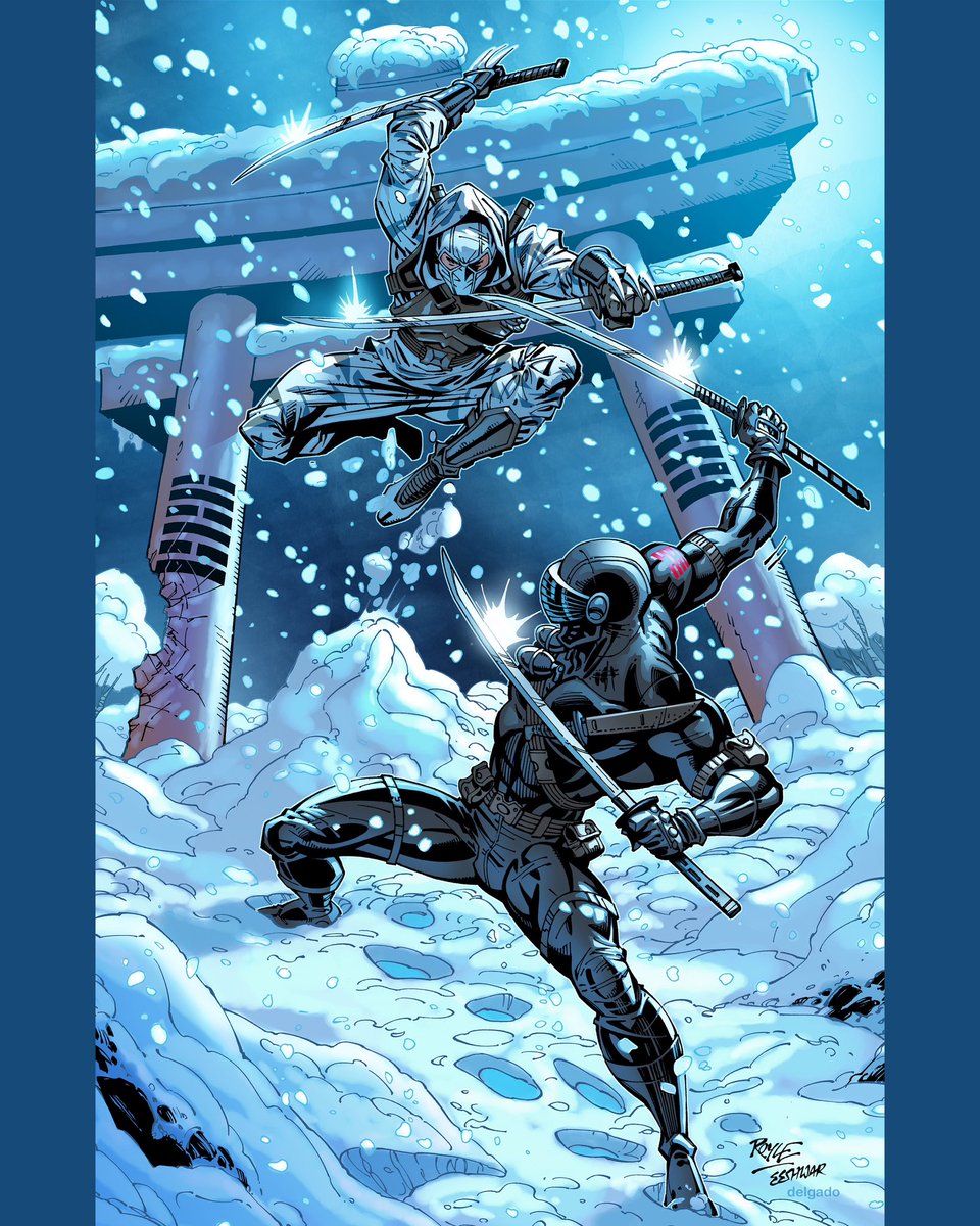 My cover on G.I.Joe RAH 250 actually began as a SnakeEye/Storm Shadow private commission for my bud Russ. When I showed my editor Tom he thought it would be a fun cover &amp; so we used it as a cover too! Pencils Yours truly, great inks Jagdish, kickass colours by fab Edgar Delgado.