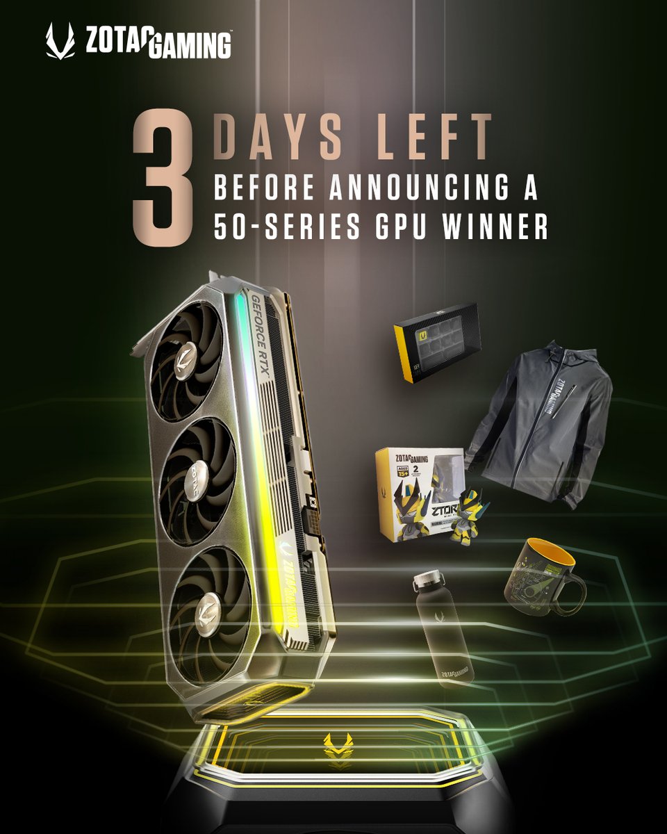 ⚡ Halfway There! Have You Entered the #ZOTACRTX50Challenge? ⚡
Win a ZOTAC GAMING GeForce RTX 5070 Ti AMP Extreme INFINITY or exclusive merch!
 Enter now &amp; boost your chances with bonus entries.
Ends April 25, 2025 

 bit.ly/42CiWLE

#WinRTX50GPU #RTXOn