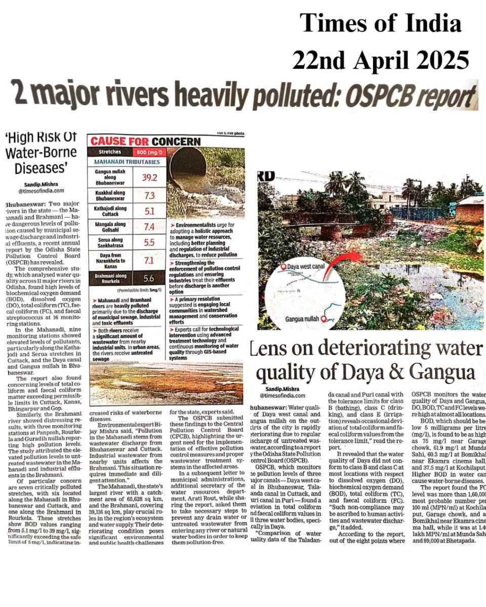 ClimateSec53781's tweet photo. Heatwave Grips India: Jharsuguda Scorches at 45.4°C, Major Rivers Choke Under Pollution, Himalayan Snow Hits 23-Year Low – OSPCB & Climate Reports Paint Grim Picture"
#climatesecreteriate
#climate
#climatechangeaction
#climatechangeactionnow
#allgirlcilmatesecreteriate https://t.co/U0q5msJhTf