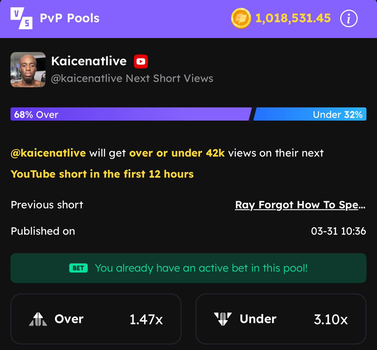 Kizzy (@kizzymobile) on Twitter photo History has been made!
First $1,000,000 market on none other than <a href="/KaiCenatHQ/">Kai Cenat HQ</a>
Now, let’s see how his next video does History has been made!
First $1,000,000 market on none other than <a href="/KaiCenatHQ/">Kai Cenat HQ</a>
Now, let’s see how his next video does
