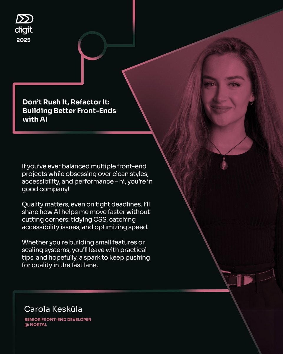 The FINAL batch of presentations 🔊

Go check out the rest of the program 👉 digit.dev/agenda/

Aaand get your ticket to see everything unfold on May 9 👉 fienta.com/digitconf2025

#digitconf