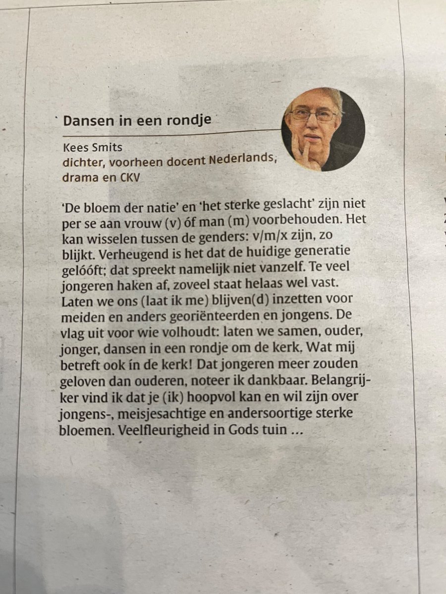 “Merk je dat meer jongeren geloven?”

Uit CBS cijfers bleek ook dat jongeren conservatiever zijn dan eerdere generaties. 

In het ND mag een oudere generatie nog even demonstreren waarom jongeren dat pomo jargon zat zijn…