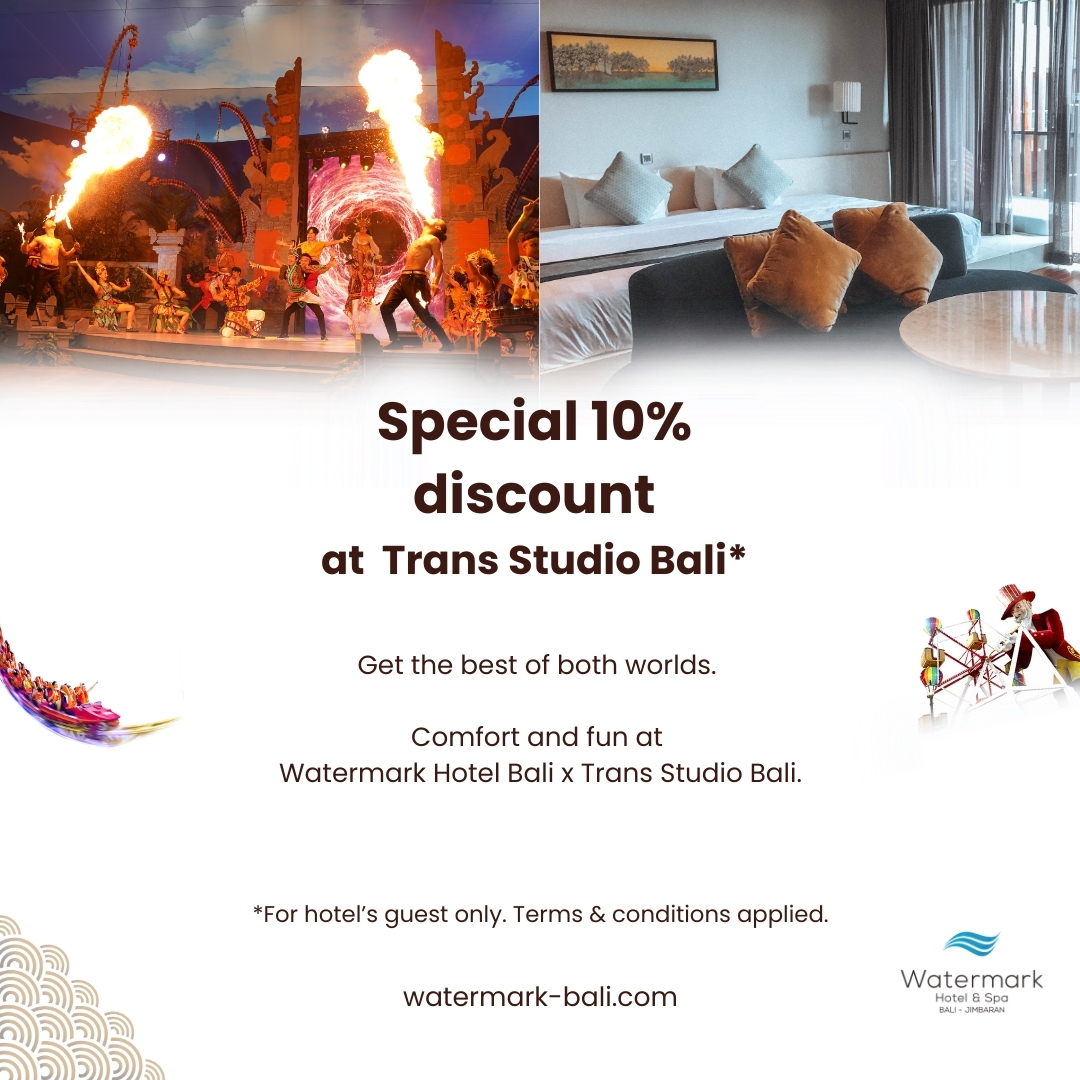 WMH_Bali's tweet photo. 皆様こんにち��！Xでお会いするのは久しぶりですね。

ウォーターマークホテル＆スパ バリにご宿泊中のお客様は、
バリ島最大級の遊園地『トランススタジオ バリ』を特別価格でお楽しみいただけます。
https://t.co/iRaMOizYdI
#ウォーターマーク https://t.co/YkdxBcCxii