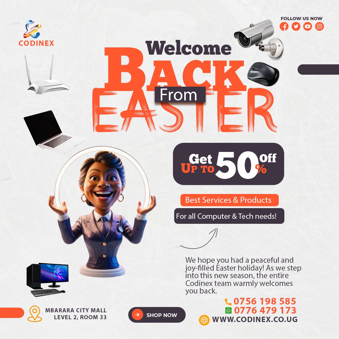 codinex_ug's tweet image. May the spirit of Easter—renewal, hope, and new beginnings—inspire us all to reach new heights together. Let’s continue building, innovating, and growing stronger as a tech-driven community.

Here’s to fresh energy, new ideas, and greater impact.