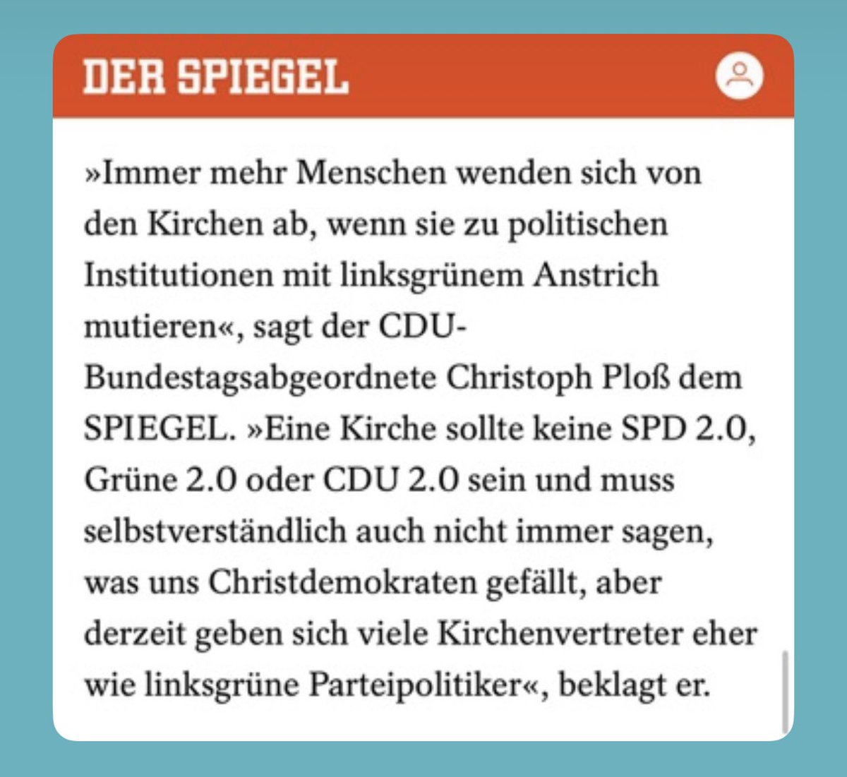Immer mehr Menschen wenden sich von den #Kirchen ab, wenn sie zu politischen Institutionen mit linksgrünem Anstrich mutieren.