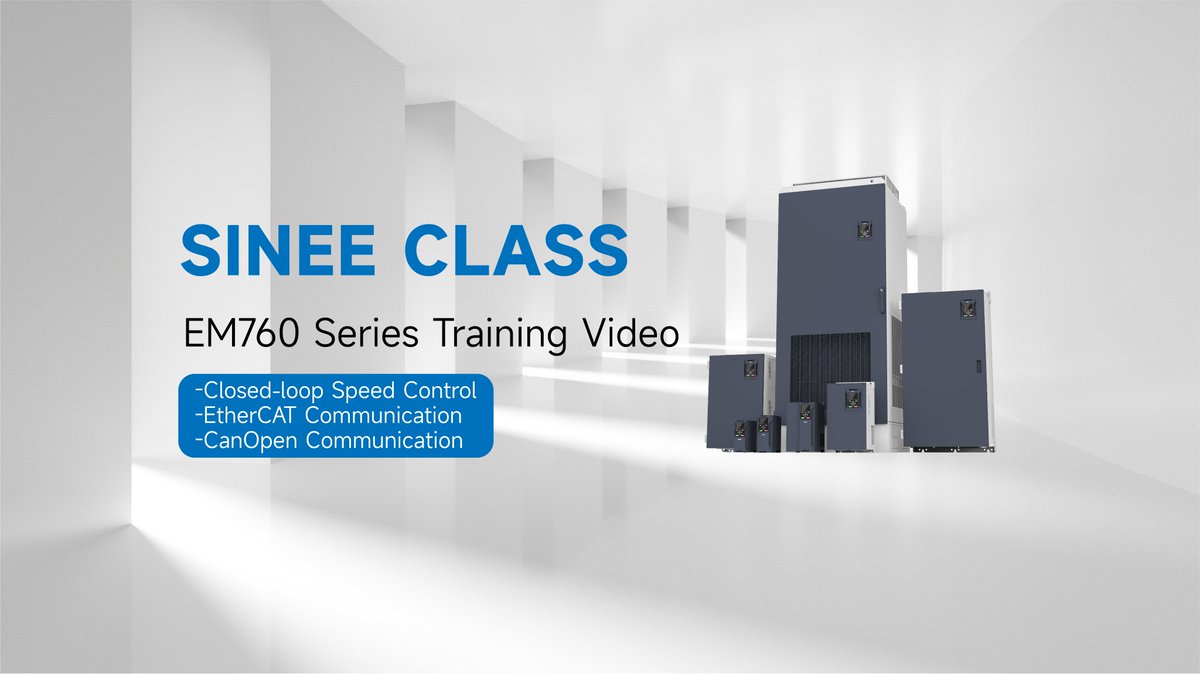 Our Fifth lesson of the SINEE EM760 Training is now live! 

1. EM760 Closed-loop Speed Control
2. EM760 EtherCAT Communication
3. EM760 CanOpen Communication

sineedrive.com/SINEE-Class/EM…

videos:
- youtu.be/YT9evGuRCt0
- youtu.be/IoQvVIum-0E
- youtu.be/Vdk6SgO5ktk