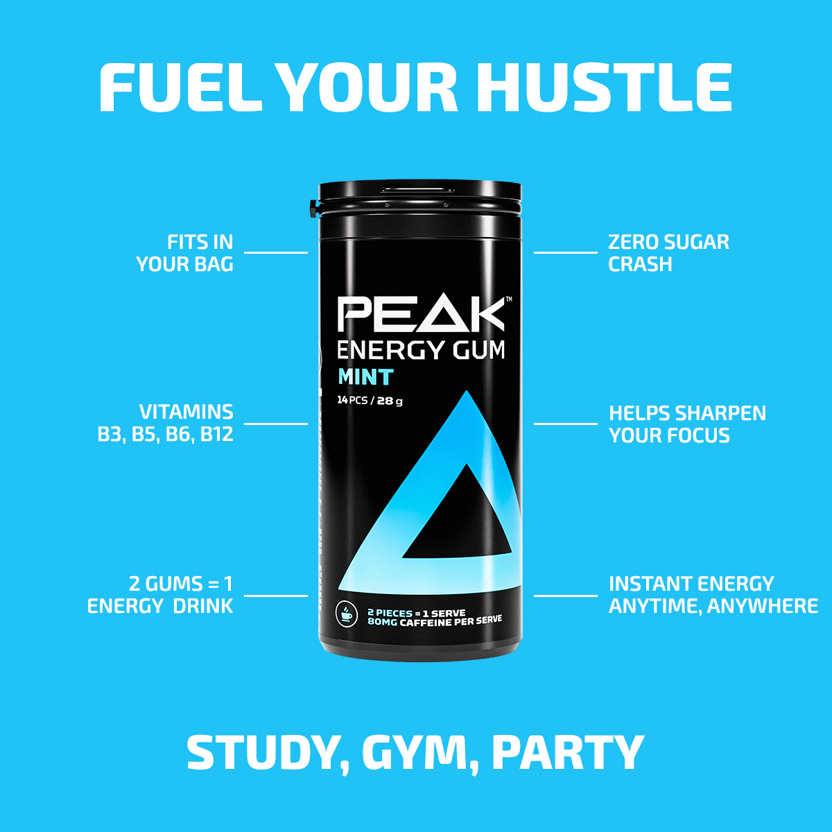 Fuel up. Stay sharp. No crashes.

Peak Energy Gum packs the power of an energy drink in two mints—perfect for study, gym, or party mode.💥

🔗 Explore our collection at peakenergygum.com

#peakenergygum #fuelup #instantenergy #nosugarcrash #focusboost #studygrind