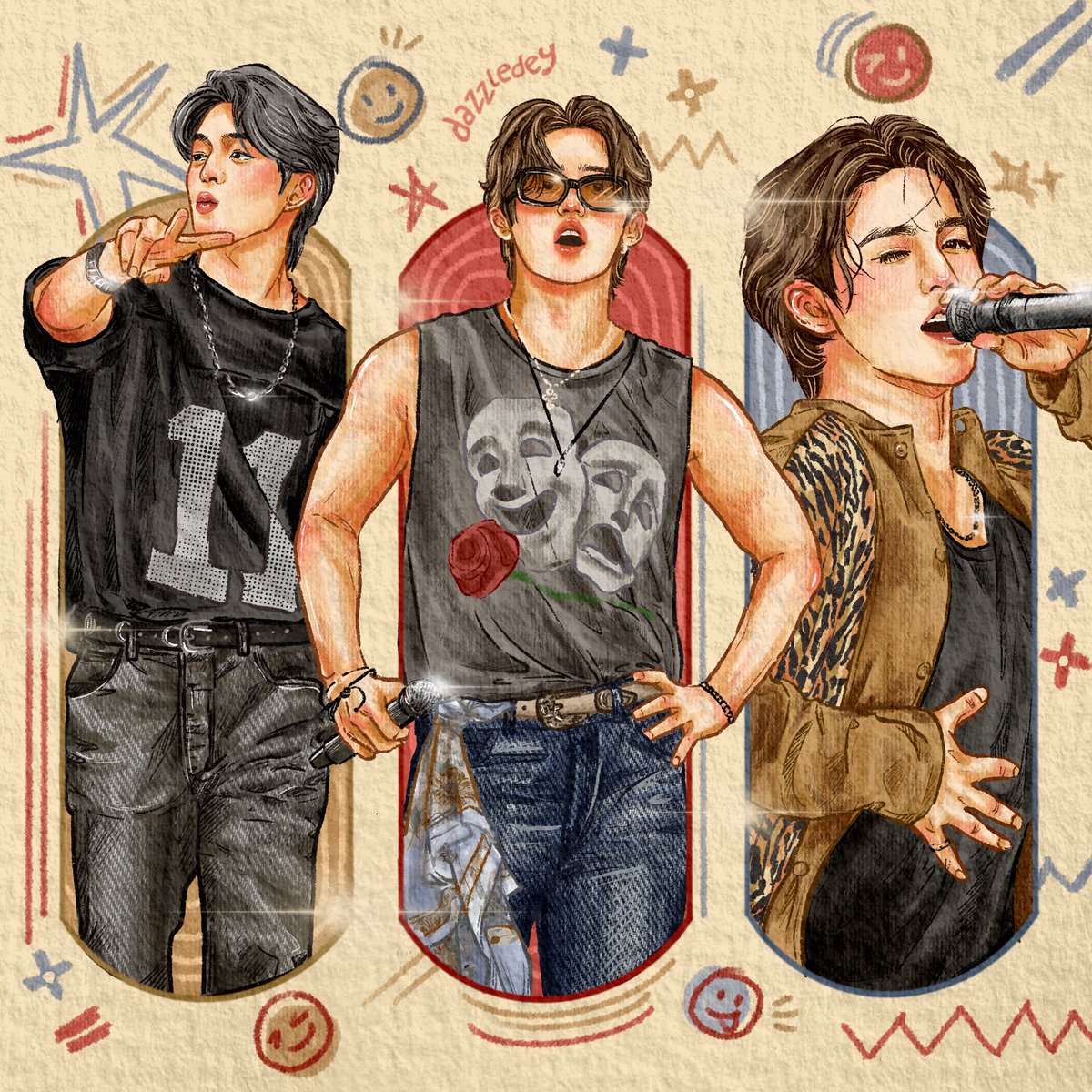 dazzledey's tweet photo. [category] : festival scoups 🎏 
which one is ur favorite? 

#에스쿱스 #SCOUPS #seventeenfanart https://t.co/ogWXGqGnVs