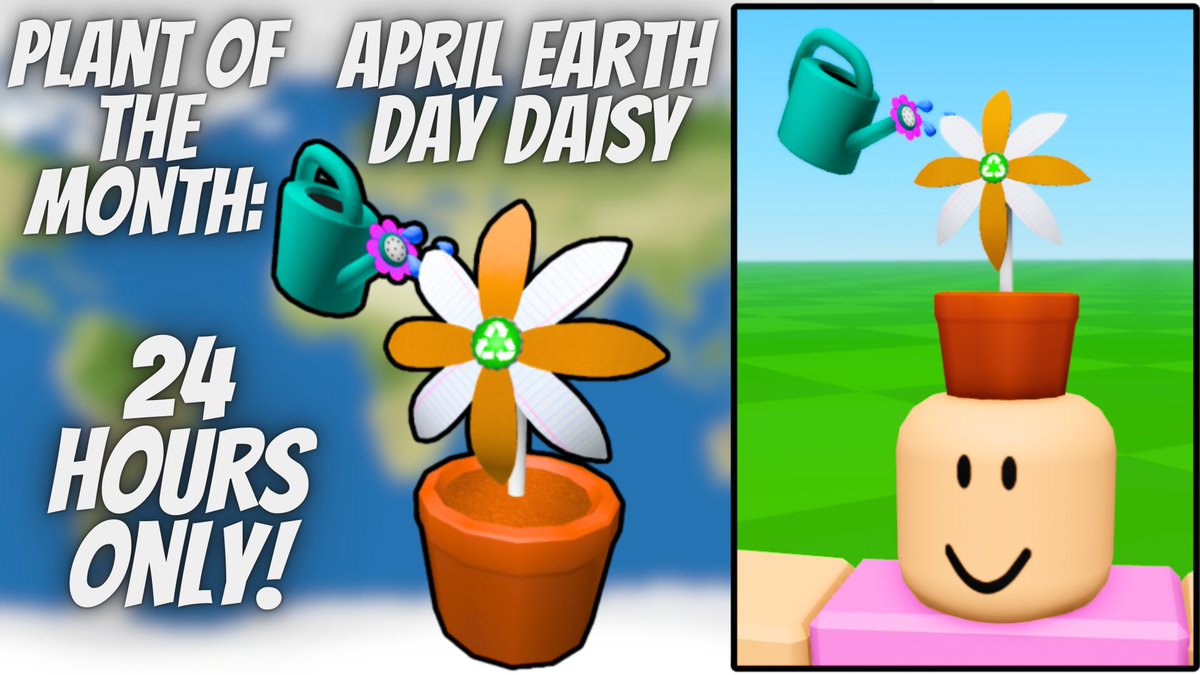 Happy Earth Day! 
I am back again with the next installment of the Plant of the Month series, this time themed after Earth Day! Available for 24 hours only. 🌎♻️ #Roblox #RobloxDev 

Link: roblox.com/catalog/110436…