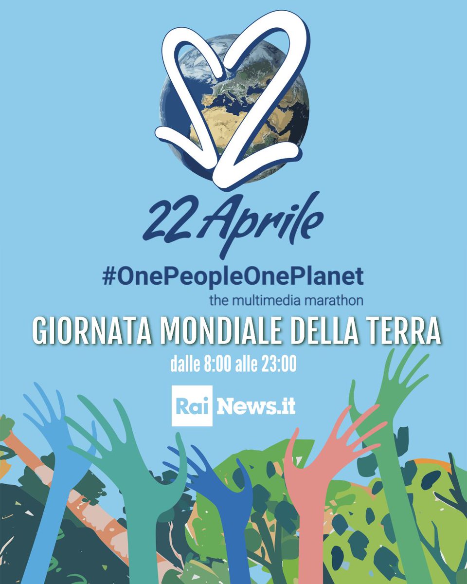 🌎In occasione della 𝟓𝟓ª 𝐆𝐢𝐨𝐫𝐧𝐚𝐭𝐚 𝐌𝐨𝐧𝐝𝐢𝐚𝐥𝐞 𝐝𝐞𝐥𝐥𝐚 𝐓𝐞𝐫𝐫𝐚
si celebra la 6° edizione di #𝐎𝐧𝐞𝐏𝐞𝐨𝐩𝐥𝐞𝐎𝐧𝐞𝐏𝐥𝐚𝐧𝐞𝐭, evento promosso da <a href="/EarthDayItalia/">Earth Day Italia</a> e ospitata da <a href="/RaiPlay/">RaiPlay</a>. Anche @asi_spazio partecipa. 
ℹ️Info qui 👉tinyurl.com/yvbxc5ut