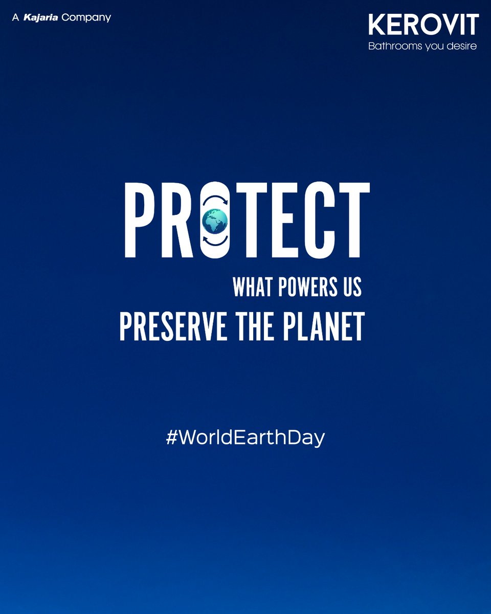 This Earth Day, let’s tap into sustainability and stop draining our planet’s resources.
Choose consciously. Choose responsibly. Choose better.

#Kerovit #KajariaCompany #BathroomsYouDesire #WorldEarthDay #EarthDay