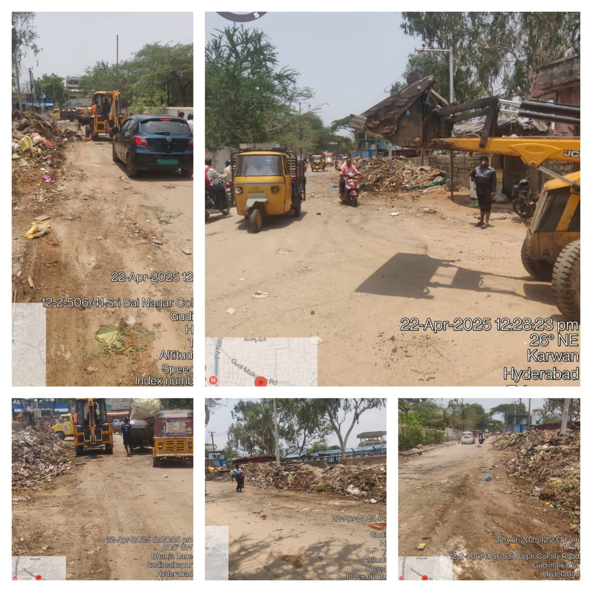 Dear Citizen,
The complaint related to solid waste at the mentioned location has been addressed and resolved.To inform you that the remaining matter pertains and falls under the different department. 
Thank You for your cooperation.
<a href="/GHMCOnline/">GHMC</a> 
 <a href="/Eenadu_Newspapr/">Eenadu</a>