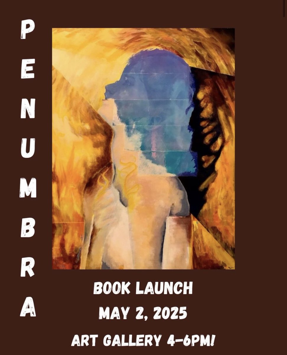 csustanpenumbra's tweet image. Join us for the 2025 Spring Penumbra Book Launch on May 2nd at the CSU Stanislaus University Art Gallery from 4-6 PM! We'll be releasing the spring edition of Penumbra and selling copies at the event.
Meet all our contributors as they share their amazing work. #penumbra