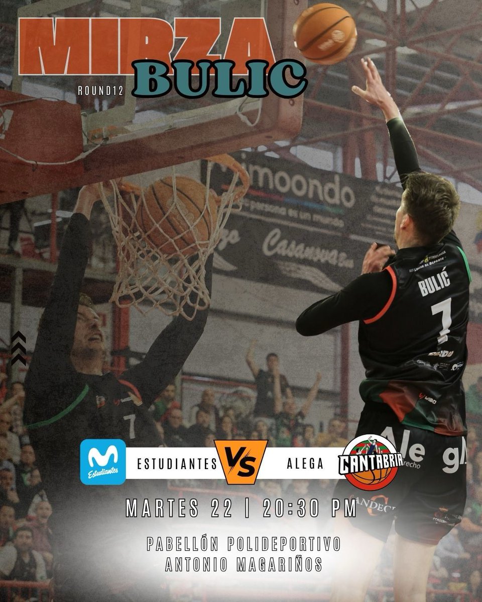 Vamos equipo, vamos a seguir luchando❤️💚

🏀 @movistarestu
🏟️ Pabellón Antonio Magariños
⏰ Martes 22 de abril a las 20.30h

¡Vamos @grupoalegacantabria !

#baloncestodeprimera #round12