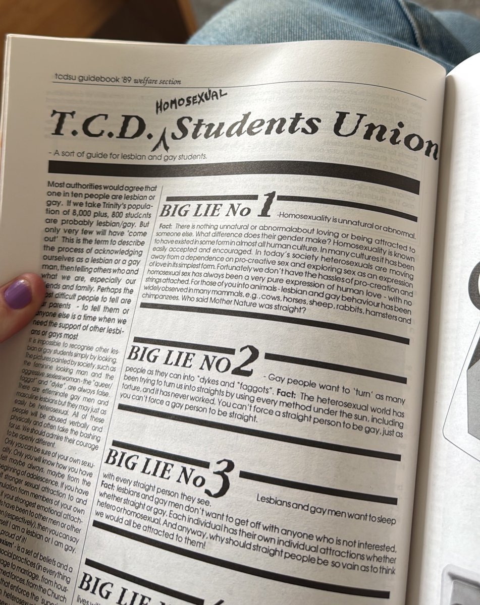 LGBTQ+ TRINITY ALUMNI CALL-OUT;

Putting together a small exhibition on queer activism from our archives for the Marriage Equality anniversary - if you have anything (particularly from 00’s to now) you could lend us, I’d really appreciate it!