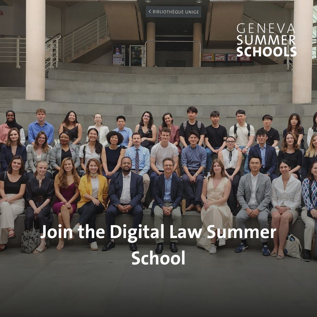 Geneva Summer School (@summerunige) on Twitter photo 🌐 Explore digital law this summer in Geneva!
Join experts & peers to tackle AI, cybersecurity & data privacy.
🎓 For Master’s, PhDs, young pros (Bachelor’s considered).
🔗 Apply now: unige.ch/genevasummersc…
#DigitalLaw #SummerUnige 🌐 Explore digital law this summer in Geneva!
Join experts & peers to tackle AI, cybersecurity & data privacy.
🎓 For Master’s, PhDs, young pros (Bachelor’s considered).
🔗 Apply now: unige.ch/genevasummersc…
#DigitalLaw #SummerUnige