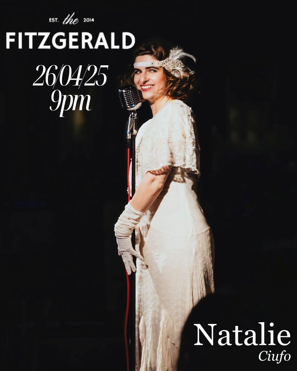 Natalie Ciufo (@natalieciufo) on Twitter photo Saturday! I’ll be at <a href="/TheFitzgeraldNQ/">The Fitzgerald</a> at 9 PM🍸🎙️
.
.
.
#singer #singing #jazz #jazzsinger #vintage #vintagesinger #speakeasy #jazzbar #cocktailtime #cocktails #cocktailbar #manchester #SaturdayVibes Saturday! I’ll be at <a href="/TheFitzgeraldNQ/">The Fitzgerald</a> at 9 PM🍸🎙️
.
.
.
#singer #singing #jazz #jazzsinger #vintage #vintagesinger #speakeasy #jazzbar #cocktailtime #cocktails #cocktailbar #manchester #SaturdayVibes