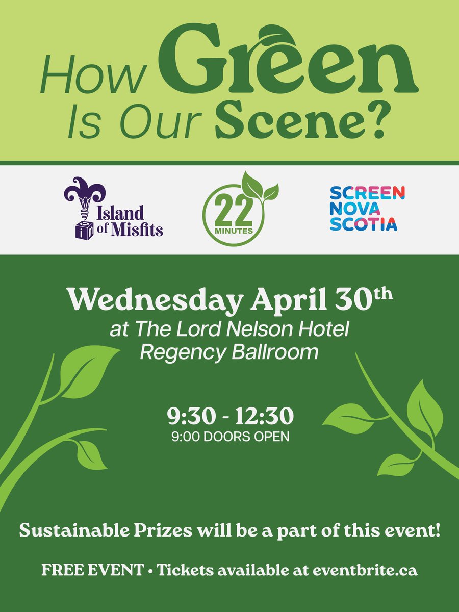 IATSE Local 849 (@iatse849) on Twitter photo In honour of Earth Day, check out "How Green is Our Scene" by <a href="/22_Minutes/">This Hour Has 22 Minutes</a>, IoM Media, & <a href="/Screen_NS/">Screen Nova Scotia</a>. This free industry-wide event dives into the biggest sustainability questions, from crew & producers to suppliers & stakeholders. Register to attend buff.ly/5yxQEfn In honour of Earth Day, check out "How Green is Our Scene" by <a href="/22_Minutes/">This Hour Has 22 Minutes</a>, IoM Media, & <a href="/Screen_NS/">Screen Nova Scotia</a>. This free industry-wide event dives into the biggest sustainability questions, from crew & producers to suppliers & stakeholders. Register to attend buff.ly/5yxQEfn