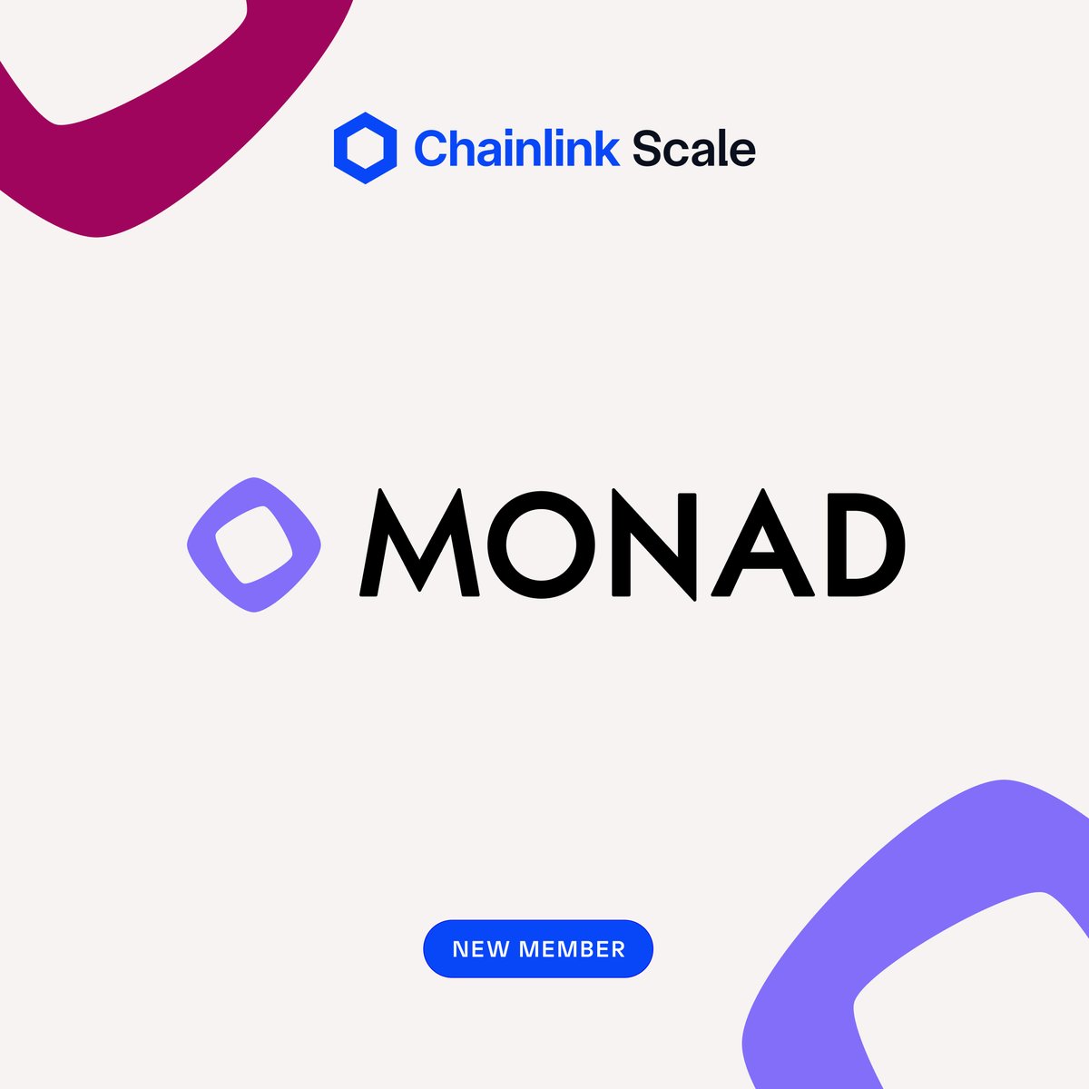 L1 blockchain @monad_xyz is bringing parallel execution to the EVM, aiming  to achieve a throughput of over 10,000 transactions per second. Monad has  officially joined Chainlink Scale to supercharge its ecosystem growth.