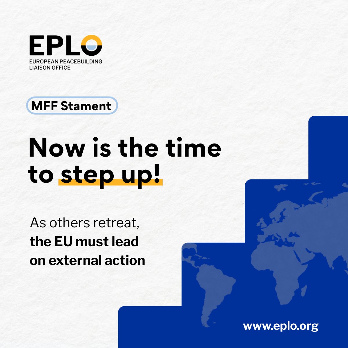 The EU is a leader. As global aid shrinks, the EU must maintain strong external action.
Now is not the time to scale back—but to step up.
🌍 Read our statement on the next MFF: eplo.org/mff-statement/