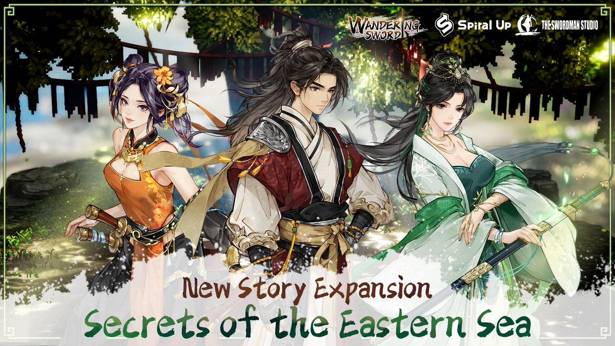 WanderingSwordG's tweet photo. A new chapter begins... 🌊⚔️

Get ready to uncover the Secrets of the Eastern Sea!

Our next story expansion for Wandering Sword is on the way.

#pixelart #RPG #ドット絵 #indiegame #gamedev #indiedev #HD2D https://t.co/g54EPuXVIg