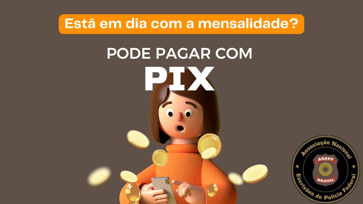 ANEPF_BR's tweet photo. Está em dia com a contribuição associativa? Basta fazer um PIX no valor de R$ 120,00 para a chave PIX da ANEPF (nosso CNPJ: 17.040.150/0001-21), enviando seu comprovante por e-mail para anepf.comunicacao@gmail.com, com seu nome completo e CPF. #ANEPF #PIX (links na bio) https://t.co/chyskFA7eb
