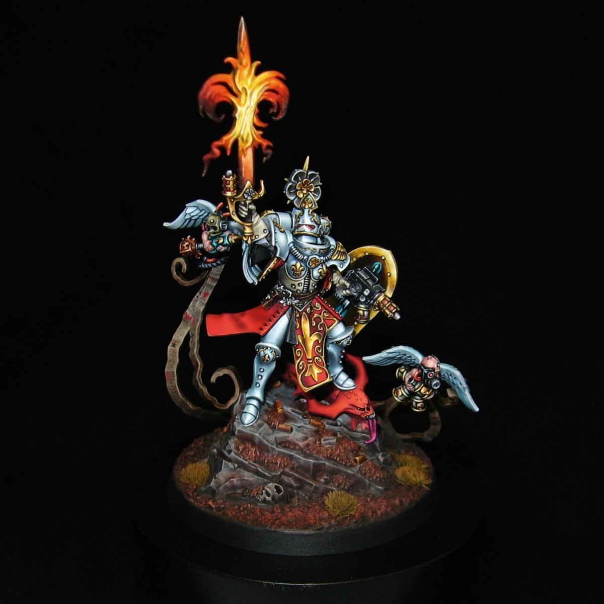 kpminis's tweet image. One of my latest commissions: Celestian Sacresant Aveline. The model has so many tiny details, which proved to be much more challenging to paint, than I had expected. Nevertheless, I'm happy with the final result. How do you like her?
.
#PaintingWarhammer #WarhammerCommunity