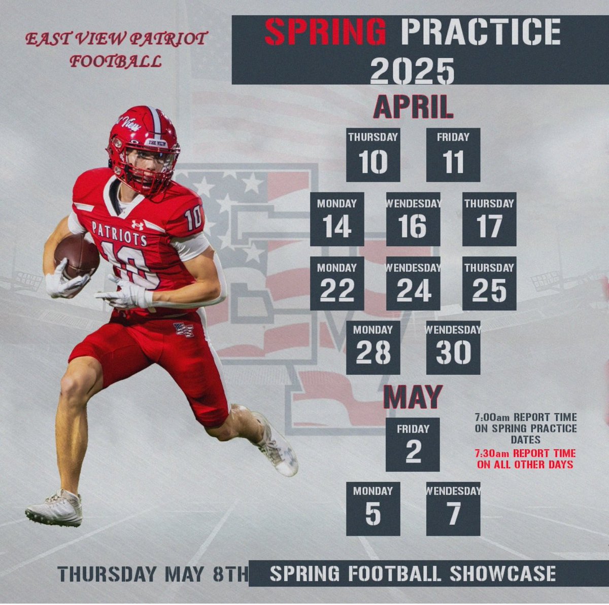 📍Spring football at Georgetown Eastview

Coaches come check us out‼️
