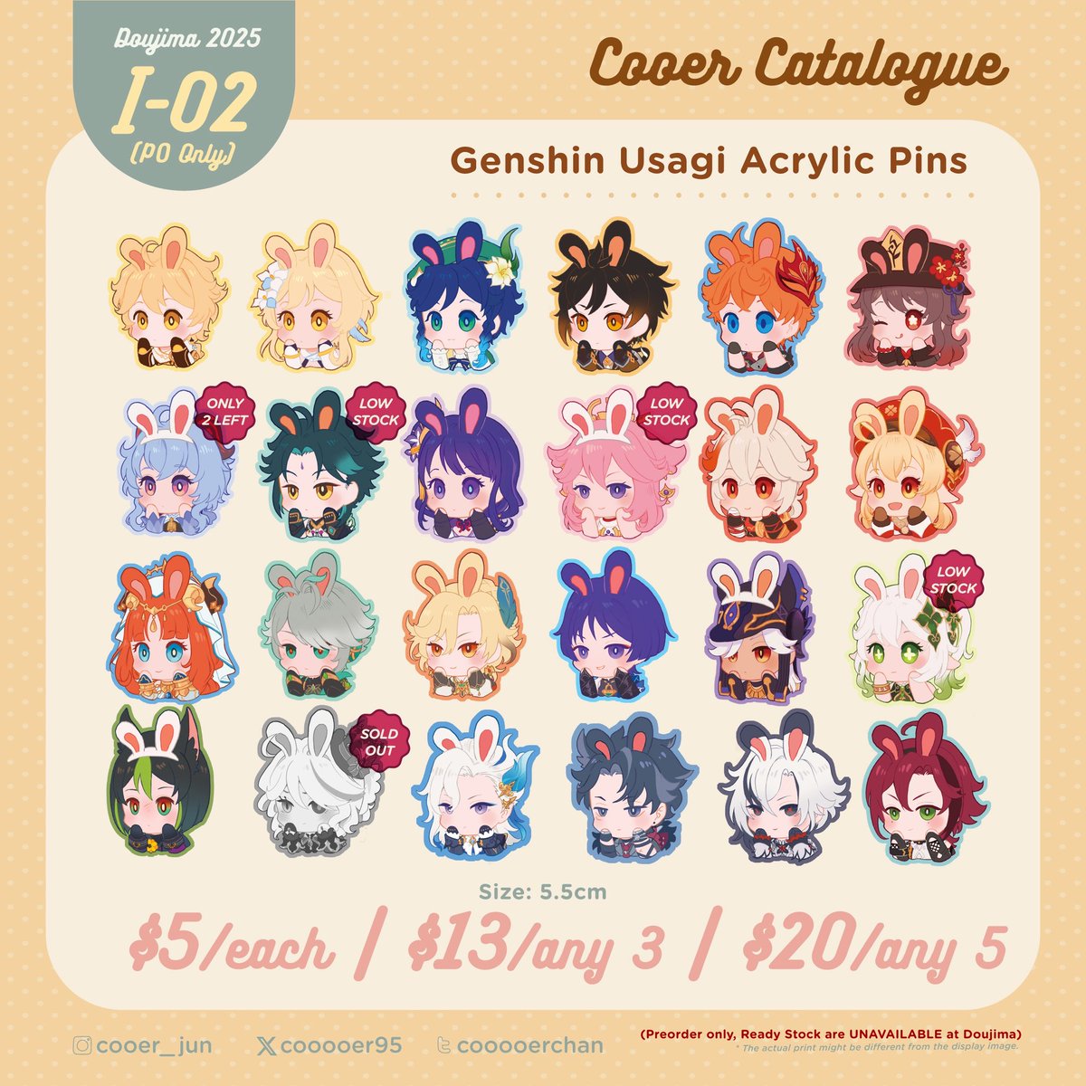 cooooer95's tweet photo. Catalogue PO Doujima (1/2)
🔁 RT appreciated🥺

⚡️Merch only available as PO, ready stock unavailable at event⚡️

✨Fandom✨
HSR, Genshin, BMW, Dungeon Meshi, TF2

🔗PO QR below comment

🗓️ PO end at 01 May, 22:00
📍Block I-02 (Junkoyee)

DM/comment if you’ve Qs!

#doujima2025 https://t.co/Hon0stWBjI
