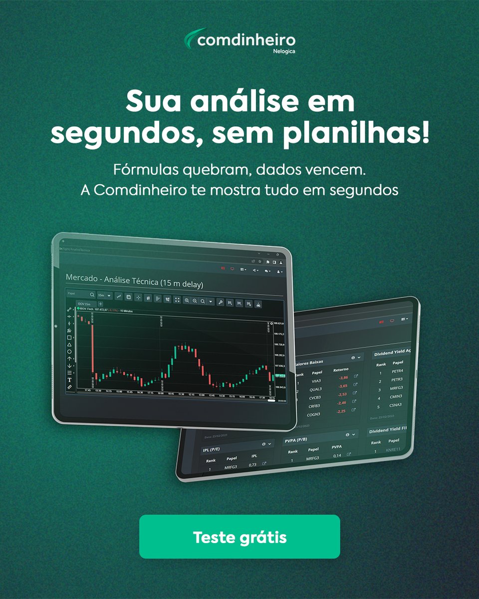 comdinheiro's tweet image. Transforme a gestão dos seus investimentos com inteligência, clareza e eficiência. Gráficos automáticos, comparações com benchmarks e dados sempre atualizados!

🚀 Teste grátis por 7 dias a Comdinheiro: use.comdinheiro.com.br/cmd-capt-lp-co…átis