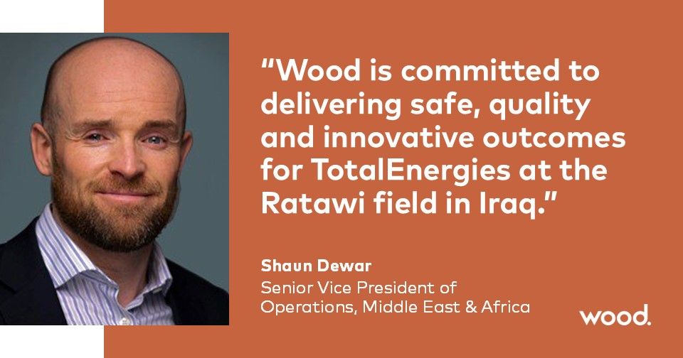 Wood (@woodplc) on Twitter photo Wood has been selected by <a href="/TotalEnergies/">TotalEnergies</a> to support the redevelopment of the Ratawi field in Iraq as part of the Gas Growth Integrated Project. Team Wood will help increase energy production capacity to 120,000 barrels of oil per day. Learn more - bit.ly/44AqeRz Wood has been selected by <a href="/TotalEnergies/">TotalEnergies</a> to support the redevelopment of the Ratawi field in Iraq as part of the Gas Growth Integrated Project. Team Wood will help increase energy production capacity to 120,000 barrels of oil per day. Learn more - bit.ly/44AqeRz