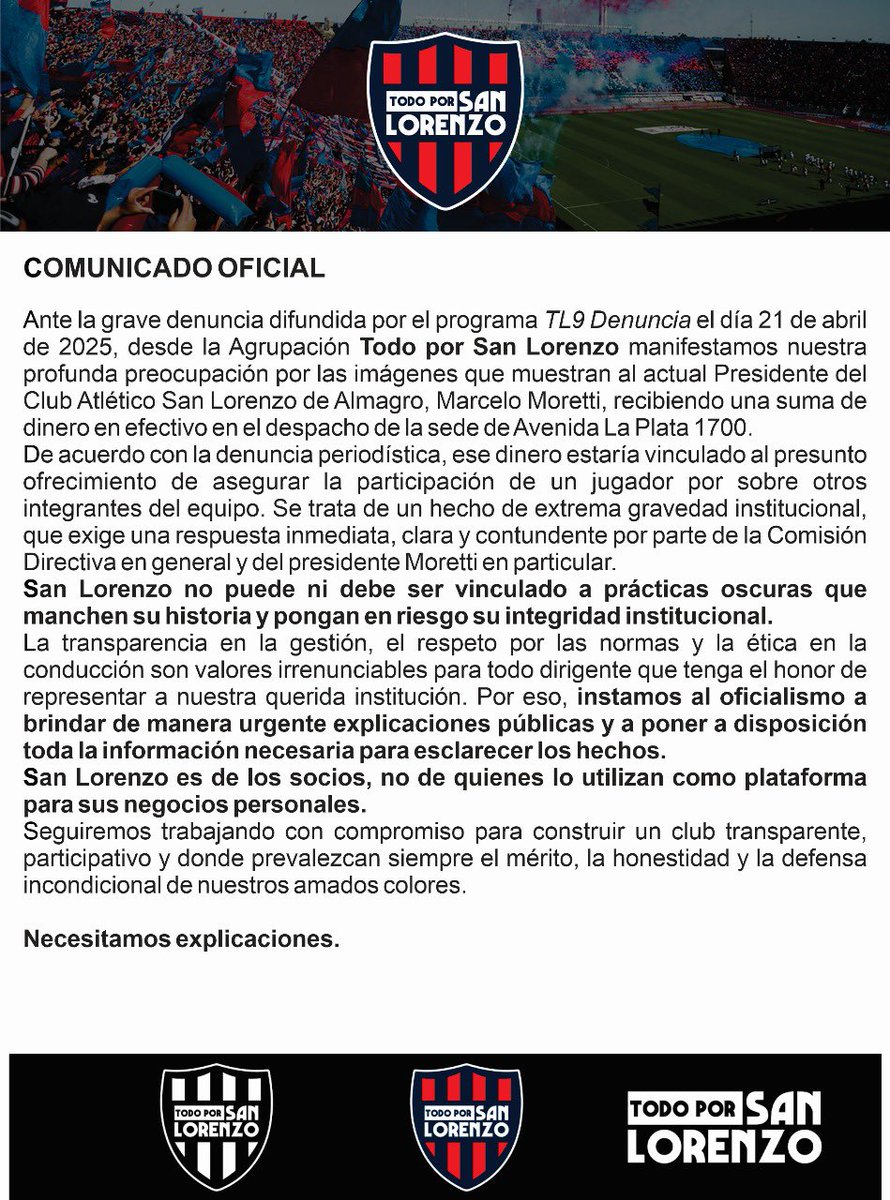 Todo X San Lorenzo (@todoxsanlore) on Twitter photo 