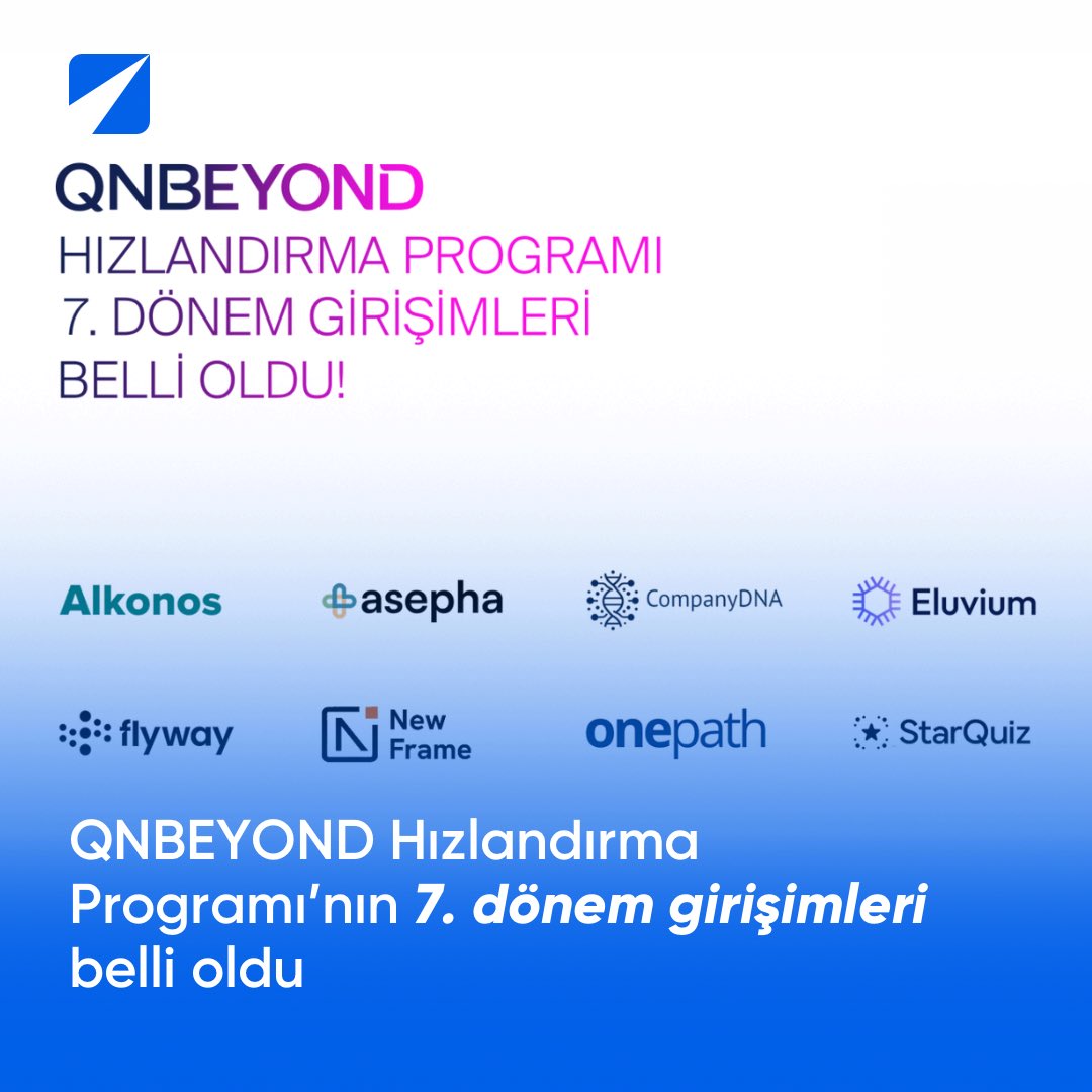 👀 QNB Türkiye destekleriyle hayata geçirilen QNBEYOND Hızlandırma Programı’nın 7. dönemine seçilen sekiz girişim belli oldu.

Detaylar: upcorn.co/qnbeyond-hizla…