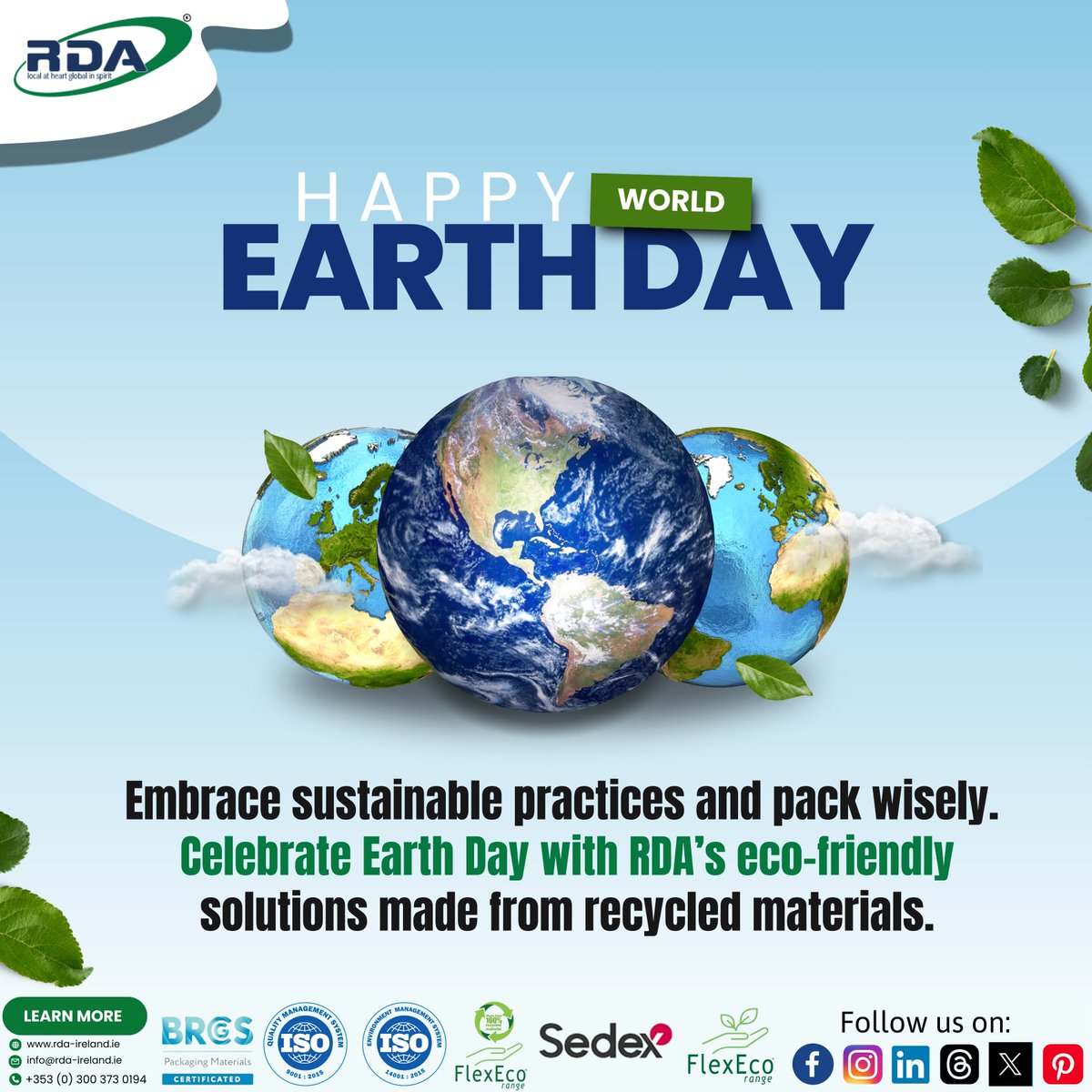 IrelandRDA's tweet photo. World Earth Day..Embrace sustainable practices and pack wisely. Celebrate Earth Day with RDA’s eco-friendly solutions made from recycled materials.#WorldEarthDay #Storage #FIBCBags #EfficientBusiness #fibcbag #newyear #jumbobag #bigbag #fibc #bulkbag #packaging #fibcbags #jumbo https://t.co/gEyJzjRGvF
