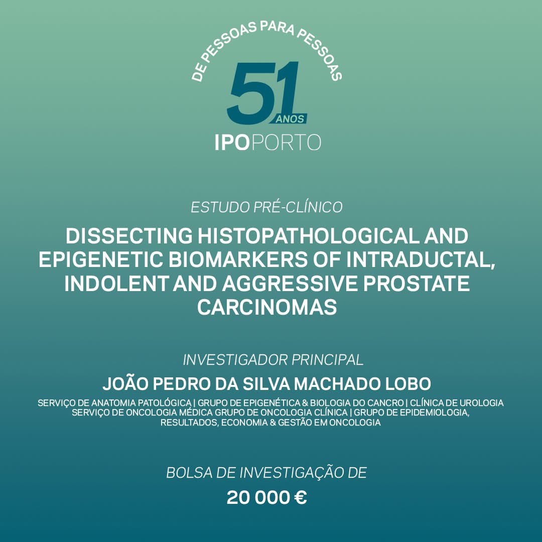 João Lobo (@joaopedrolobo89) on Twitter photo Honored and thankful that our project on #biomarkers for #prostatecancer was awarded one of the “Bolsas Dr. Guimarães dos Santos” <a href="/IPOPorto/">IPO Porto</a>!
#Pathology moving forward! 🔬🧬👨🏻⚕️
<a href="/GEBC_IPOPorto/">Cancer Biology & Epigenetics Group_IPO Porto</a> <a href="/GU_Path_Society/">GU Pathology Society (GUPS)</a> <a href="/IntSocUropath/">International Society of Urological Pathology</a> <a href="/ESP_Pathology/">European Society of Pathology (ESP)</a> <a href="/Uroweb/">European Association of Urology (EAU)</a> <a href="/ICBAS_UPorto/">Instituto de Ciências Biomédicas Abel Salazar UP</a> <a href="/TheUSCAP/">USCAP</a> Honored and thankful that our project on #biomarkers for #prostatecancer was awarded one of the “Bolsas Dr. Guimarães dos Santos” <a href="/IPOPorto/">IPO Porto</a>!
#Pathology moving forward! 🔬🧬👨🏻⚕️
<a href="/GEBC_IPOPorto/">Cancer Biology & Epigenetics Group_IPO Porto</a> <a href="/GU_Path_Society/">GU Pathology Society (GUPS)</a> <a href="/IntSocUropath/">International Society of Urological Pathology</a> <a href="/ESP_Pathology/">European Society of Pathology (ESP)</a> <a href="/Uroweb/">European Association of Urology (EAU)</a> <a href="/ICBAS_UPorto/">Instituto de Ciências Biomédicas Abel Salazar UP</a> <a href="/TheUSCAP/">USCAP</a>