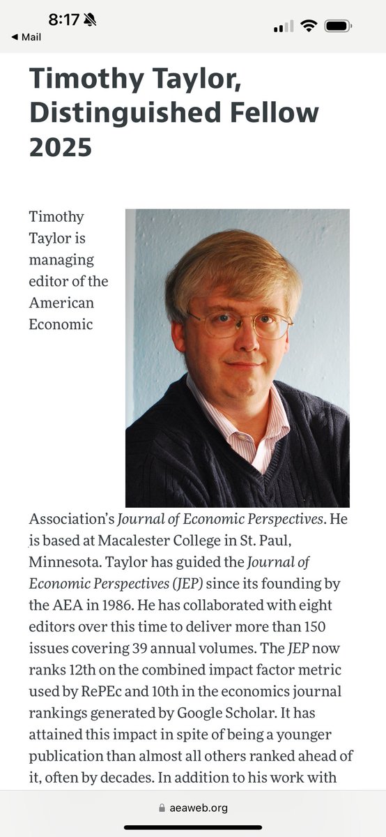 Nina Pavčnik (@ninapavcnik) on Twitter photo Congratulations to <a href="/TimothyTTaylor/">Timothy Taylor</a> for this well deserved honor. He has made cutting edge research in economics accessible to broad audiences! <a href="/AEAjournals/">AEA Journals</a> Congratulations to <a href="/TimothyTTaylor/">Timothy Taylor</a> for this well deserved honor. He has made cutting edge research in economics accessible to broad audiences! <a href="/AEAjournals/">AEA Journals</a>