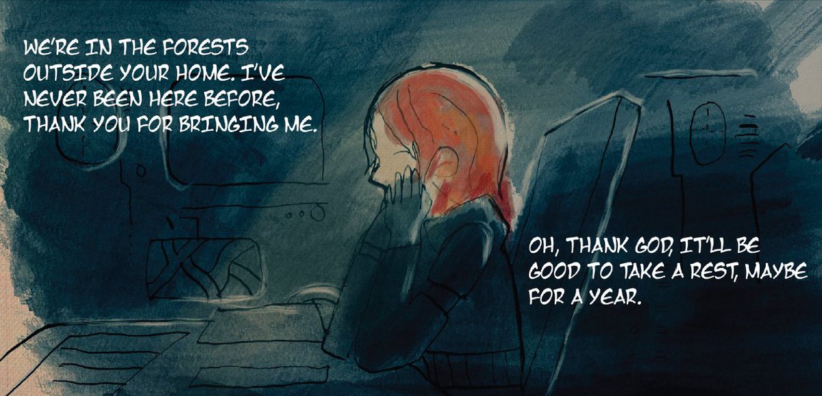 Athena and the Mech Raru home after the war. Available in the shop! Read on Webtoon! ow.ly/L2ws50VqV4i #Webtoon #LimitedEditionComic #MemoriesOfADistantFire #FantasyComics #IndieComicsn/canvas/memory-of-a-distant-fire/list?title_no=82007