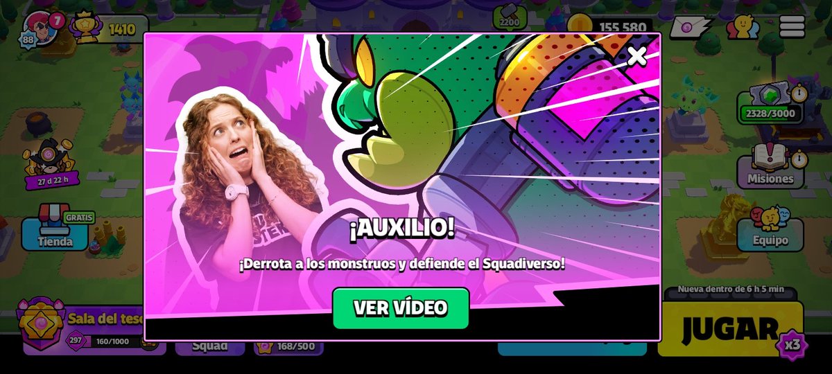 Ya inicio el nuevo evento Squad vs monster
Puedes jugarlo, está disponible en un escenario de juego actualmente por 4horas después de ello cambiará al parecer a otro escenario , total de escenarios 4 , 

#squadbuster #supercell #squad #gaboope