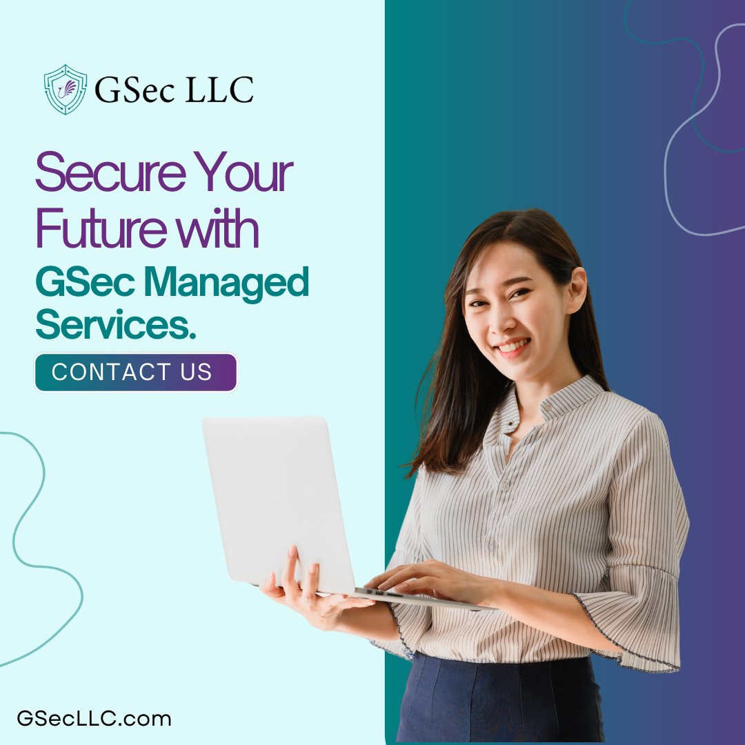 GSecLLC's tweet photo. 🔒 Secure your business with GSec LLC's Managed Services! 🌟 24/7 monitoring, rapid response, &amp; comprehensive protection. Visit https://t.co/INQvMsy6af to safeguard your future today! #CyberSecurity #ManagedServices #GSecLLC 🔔 Follow for more tips! https://t.co/2KHybLinph