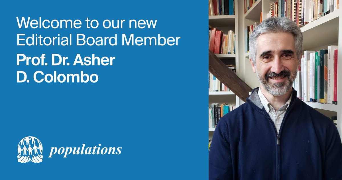 We are pleased to announce that Prof. Dr.  Asher D. Colombo (University of Bologna) has been appointed as an Editorial Board Member for the journal Populations.

We wish him every success in the development of the journal.

Current editorial board: mdpi.com/journal/popula…