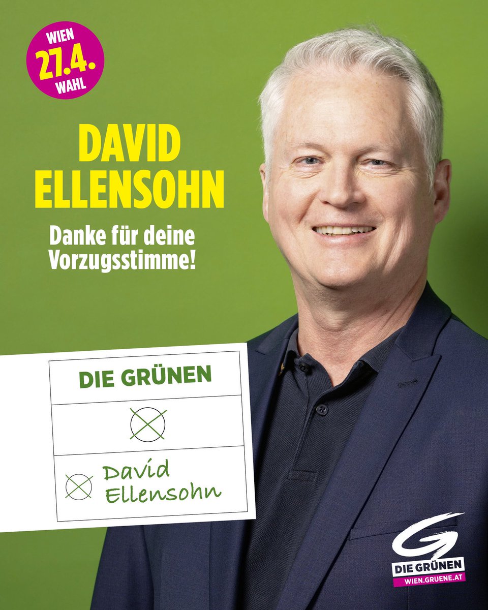 War nie Vorzugsschüler, kann meine Eltern jetzt mit Vorzugsstimmen überzeugen. Danke. 

❎ Wien: Platz 8 Stadtwahlvorschlag

❎ Leopoldstadt: Platz 1
❎ Rudolfsheim-Fünfhaus: Platz 2
❎ 1., 4., 5., 6. Bezirk (Zentrum): Platz 4
❎ Penzing: Platz 11 

#wienmorgen #sauberepolitik