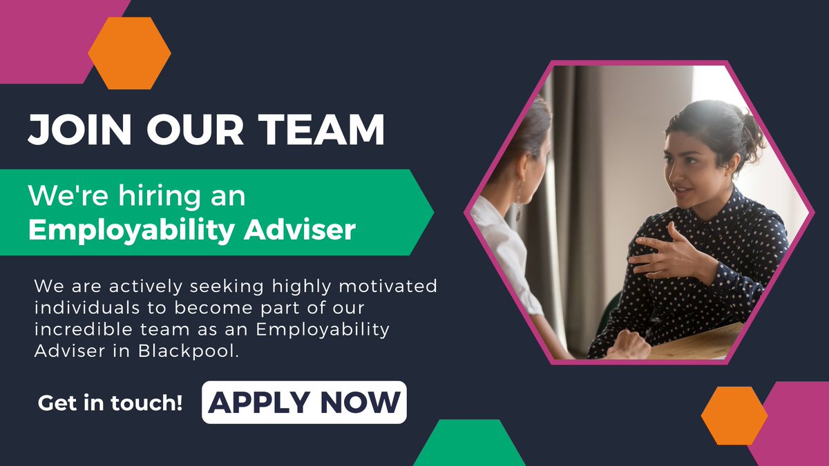 Join Our Team as an Employability Adviser! 🌟

We’re hiring an Employability Adviser in Blackpool to join our team and help people achieve their career goals.

👉 Find out more and apply here: inspira.org.uk/about-us/join-…

#EmployabilityAdviser #CareerOpportunity