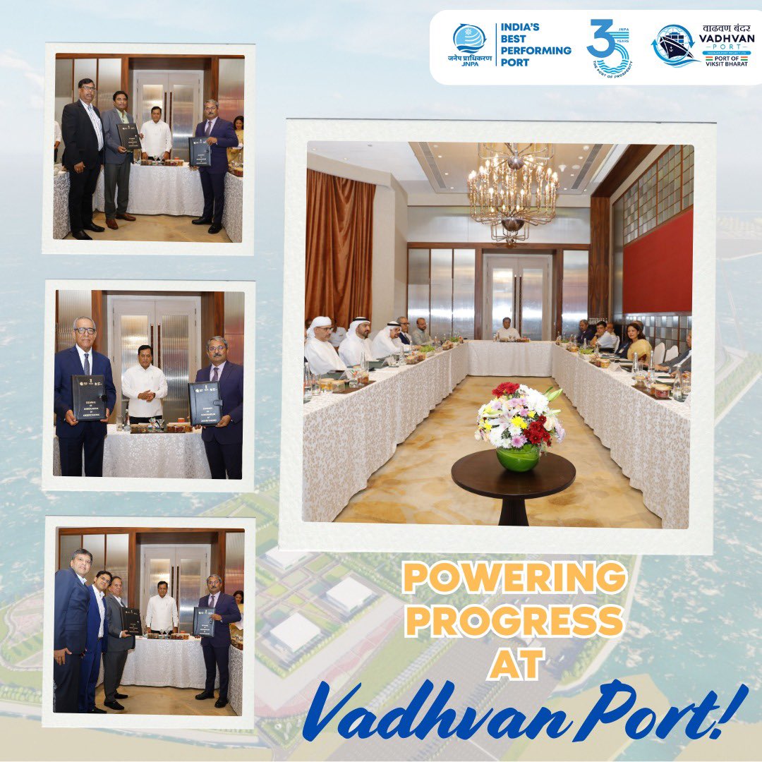 Vadhvan Port Project Ltd. (@vadhvanport) on Twitter photo India’s 13th Major Port, Vadhvan Port Project Ltd. takes a significant step forward in building transformative infrastructure. In the esteemed presence of Hon'ble Shri <a href="/sarbanandsonwal/">Sarbananda Sonowal</a>, Union Minister of Ports, Shipping, and Waterways, GoI, JNPA marked a major milestone with the India’s 13th Major Port, Vadhvan Port Project Ltd. takes a significant step forward in building transformative infrastructure. In the esteemed presence of Hon'ble Shri <a href="/sarbanandsonwal/">Sarbananda Sonowal</a>, Union Minister of Ports, Shipping, and Waterways, GoI, JNPA marked a major milestone with the