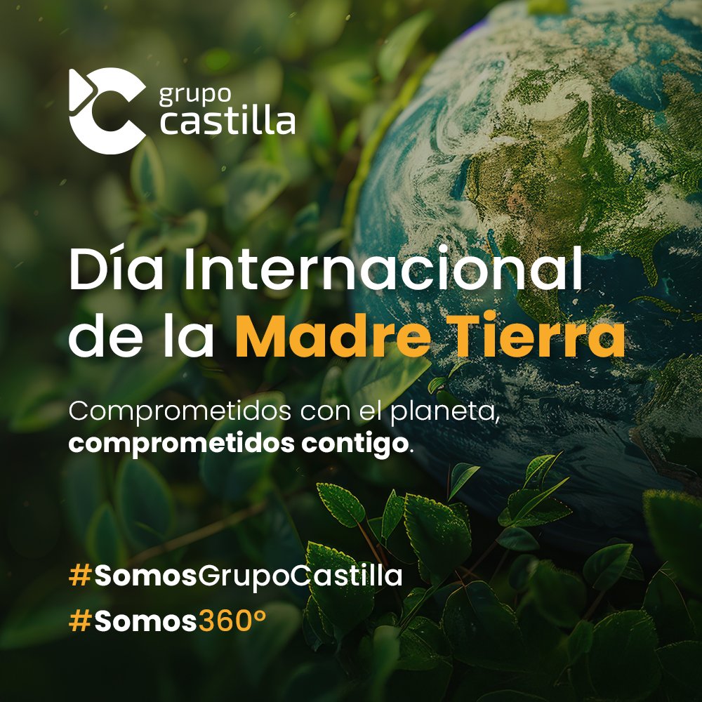 🌍 En el #DíaDeLaTierra nos sumamos al lema: “Nuestro Poder, Nuestro Planeta”.
En Grupo Castilla creemos en el poder de cada acción para un futuro sostenible. y la ISO 14001 respalda nuestro compromiso con el medioambiente.
grupocastilla.es
#SomosGrupoCastilla