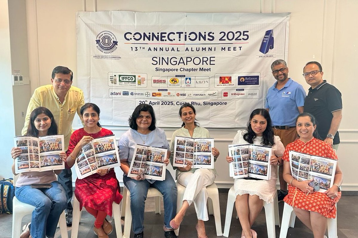 IIMC Alumni Association (@iimcaa) on Twitter photo Connections 2025 Singapore - Singapore Chapter | 20 April 2025 #IIMC #IIMCAA #Connections #Singapore 01/03
<a href="/zafaranjum/">Zafar Anjum</a> <a href="/journosaurabh/">Saurabh Chaturvedi</a> <a href="/ajaymodi81/">AJAY MODI</a> <a href="/AradhanaJhaShri/">आराधना झा श्रीवास्तव Aradhana Jha Shrivastava</a> <a href="/sameercmohindru/">Sameer Mohindru</a> <a href="/sunandaverma_/">sunandaverma</a> Connections 2025 Singapore - Singapore Chapter | 20 April 2025 #IIMC #IIMCAA #Connections #Singapore 01/03
<a href="/zafaranjum/">Zafar Anjum</a> <a href="/journosaurabh/">Saurabh Chaturvedi</a> <a href="/ajaymodi81/">AJAY MODI</a> <a href="/AradhanaJhaShri/">आराधना झा श्रीवास्तव Aradhana Jha Shrivastava</a> <a href="/sameercmohindru/">Sameer Mohindru</a> <a href="/sunandaverma_/">sunandaverma</a>