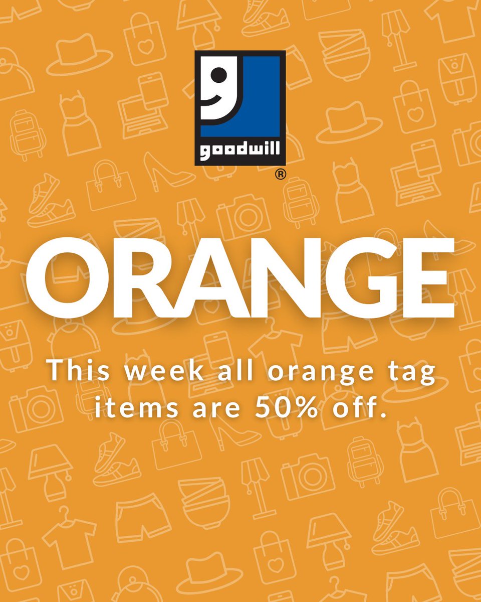 Find an orange tag? That means it's 50% OFF now through Saturday!

Whether you're shopping for wardrobe staples, home finds, or your next DIY project, this week's savings are hiding in plain sight—just look for the orange tag. 🧡