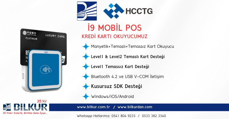 Bilkurbarkod's tweet image. HCCTG i9 Kredi Kartı Okuyucu
Başarılı SDK sı sayesinde herhangi bir çaba göstermeden kredi kartlarının manyetik, temaslı ve temassız kısımlarında yazılı olan bilgileri alabilirsiniz.
satis@bilkur.com.tr
bilkurdan.com/mobil-pos-ciha…
youtube.com/watch?v=ZQ_c8k…
#kredikartıokuyucu #HCCTG