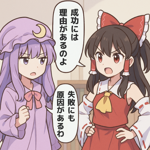 成功も失敗も、次に活かす。
#ゲーム作る霊夢 